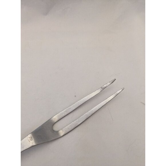 Vintage Signature Meat Fork 11 3/4" Wood Handle Stainless Steel USA - Picture 2 of 9